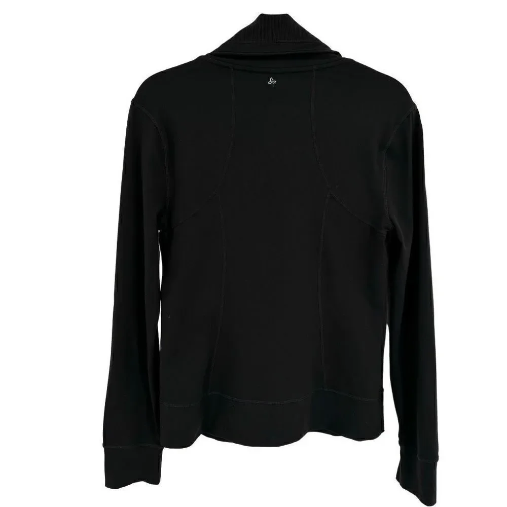 Prana Full Zip‎ High Neck Athletic Jacket Black Large